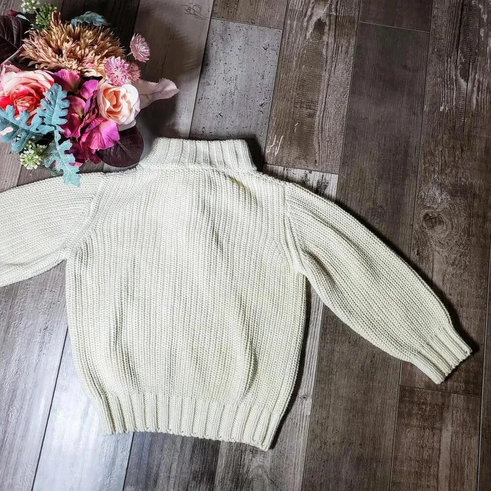 Gymboree Cream Toddler Boys Cable Knit Sweater Size XS (3-4)